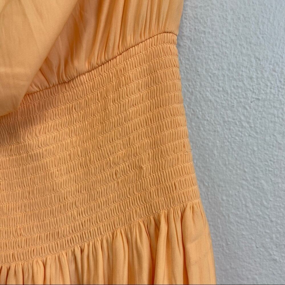 New Ramy Brook Dress One Shoulder Leila Dress Size Large in Sherbet - Picture 9 of 15